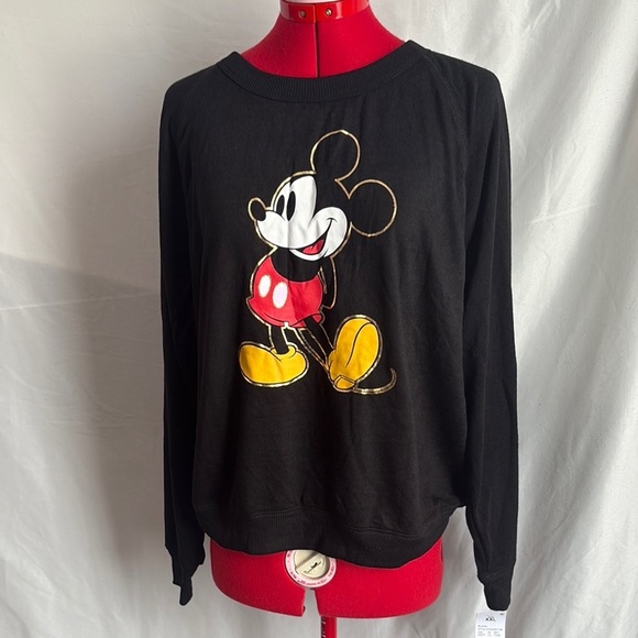 Disney Black Mickey Mouse Sweatshirt - Picture 1 of 6